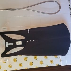 New Victoria Secret Pink Sleepwear Henley racerback Tank Top Small